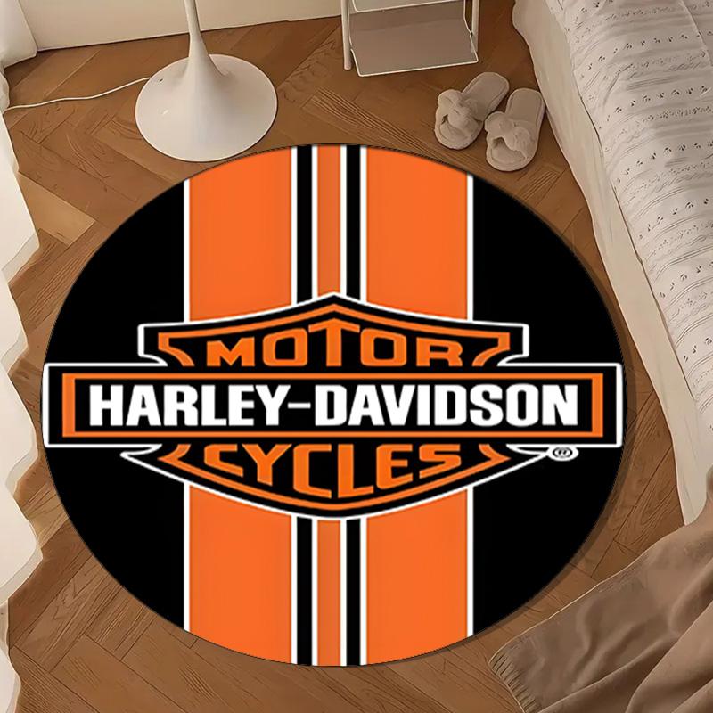 Harley-davidson Motorcycle Artwork Round mat Home Decor, Chair rug For livingroom,Bedroom, doormat home decor Birthday Gift Christmas Gifts