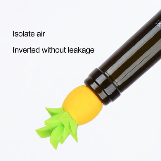 Пробка для вина, различные стили, 3D дизайн ананаса, силиконовые подвески для бокалов, простая в использовании герметичная пробка для вина