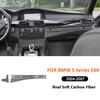 Наклейка-полоска отделки центральной консоли для переднего пассажира из углеродного волокна, внутренняя декоративная наклейка для BMW 5 серии E60 2004-2007, аксессуар