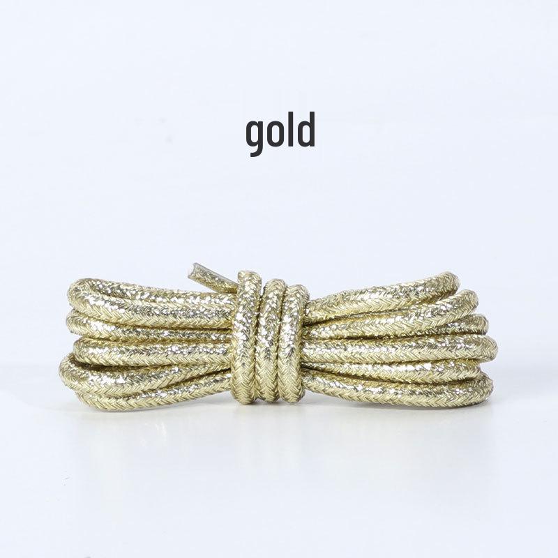 Цветные переливающиеся шнурки: Золото, Розовое золото, Серебро для кроссовок - Одна пара