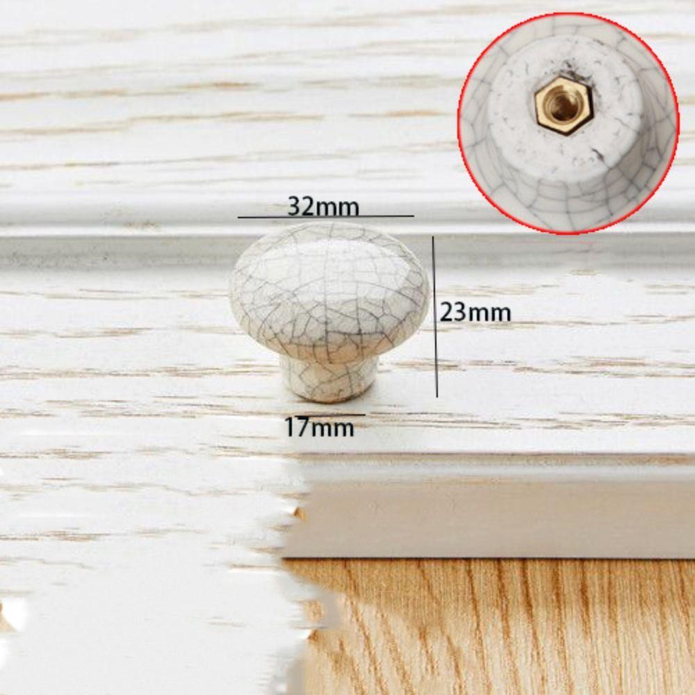 Керамические ручки для шкафа из цинкового сплава Антикварная бронза Дизайн с трещинами Ручка для двери гардероба Белые Винтажные ручки для ящиков Дверца шкафа