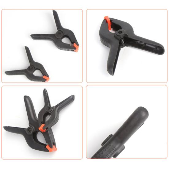 5 Pcs Plastic Spring Clamp Heavy Duty Fixing Clips for Crafts Backdrop Stand Woodworking Photography Studios Home Use