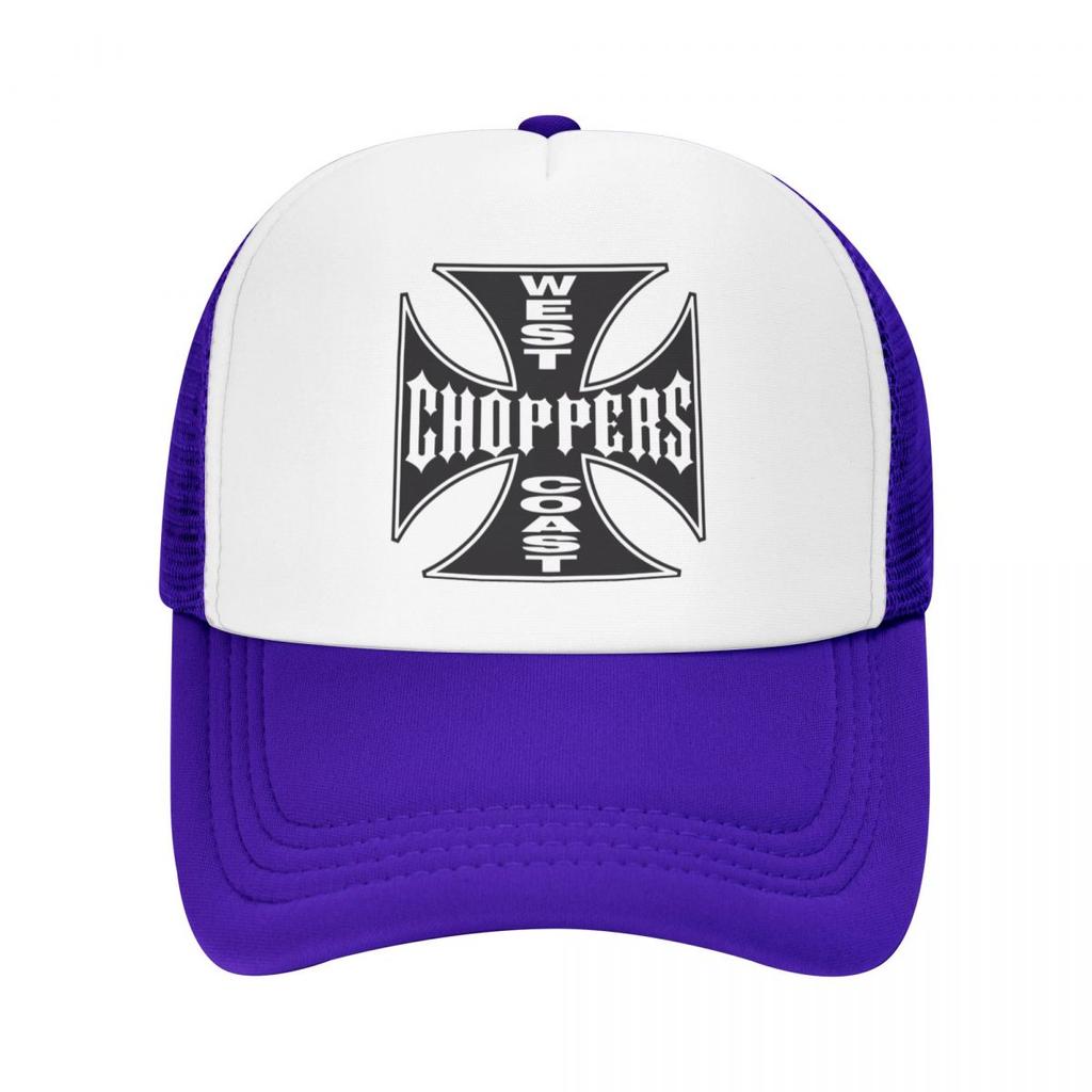 Personalized West Coast Iron Cross Choppers Baseball Cap Outdoor WoUnisex Unisex's Adjustable Trucker Hat Spring Snapback Caps