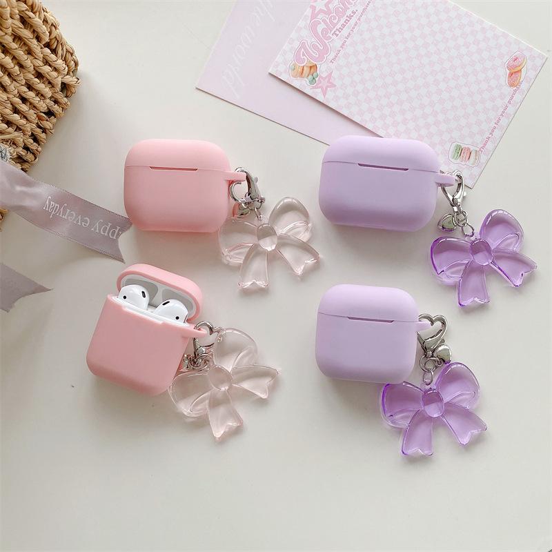 Ins Transparent butterfly for AirPods pro1 generation protective case 1 generation pro1 generation apple bluetooth headset case female