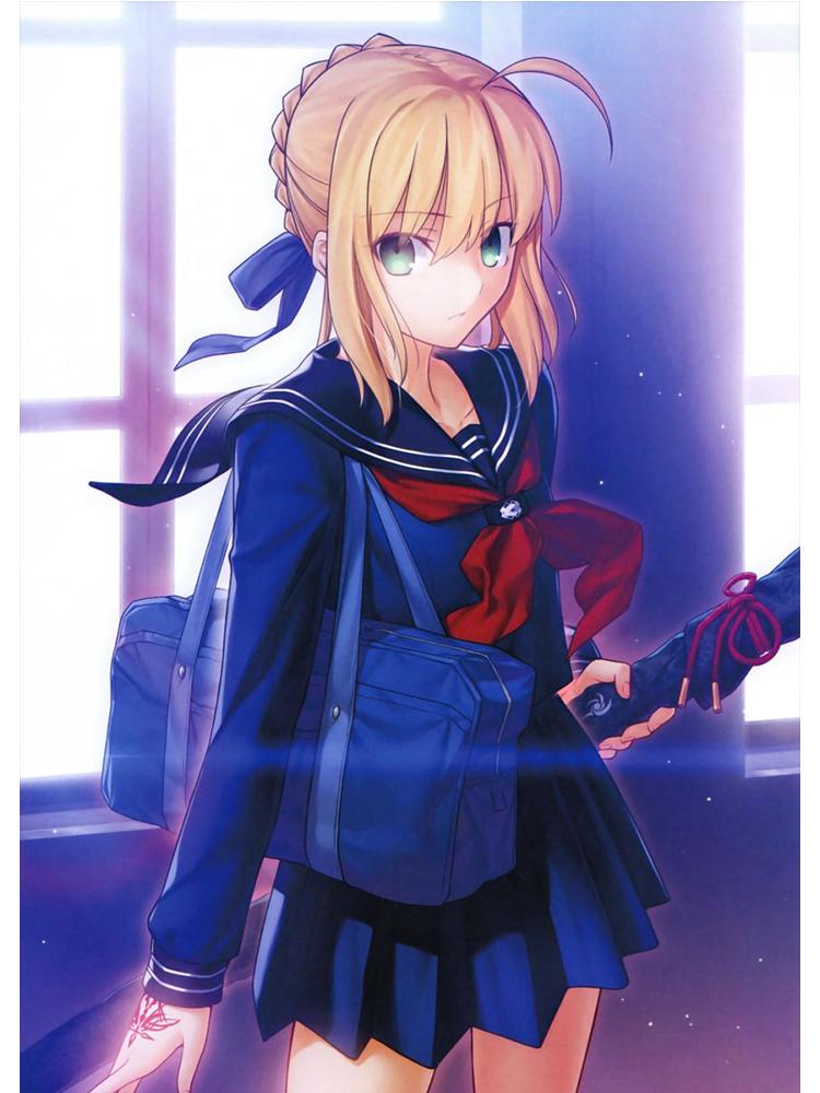 Fate Stay Night Япония аниме постер с фильмами Kawaii Холст Картина Настенная картина для детей Гостиная Украшение дома