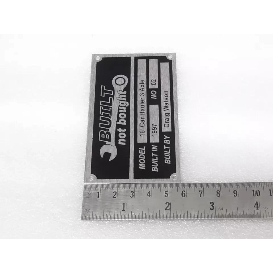 PAIR OF DATA PLATES FOR BUILT NOT BOUGHT HOT RODE |Fit For