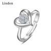 Lindon Classic Copper Alloy Zircon Ring Ladies Jewelry Wedding Promise Party Gift