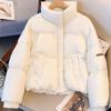 Women's Short Cotton Coat with Bread Pattern, Thickened Winter Jacket, Simple and Stylish Outerwear