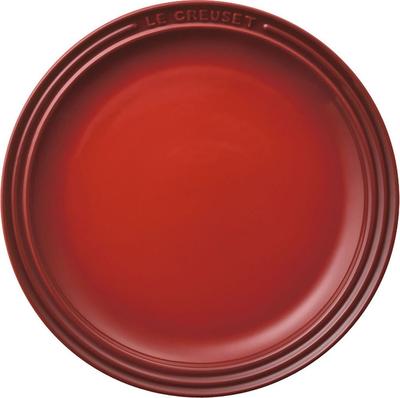 Керамическая круглая тарелка Le Creuset, 19 см, Вишнево-красная, Термо- и морозостойкая, Безопасна для микроволновой печи и духовки, Форма для запекания, Посуда для выпечки [Официальный японский товар]