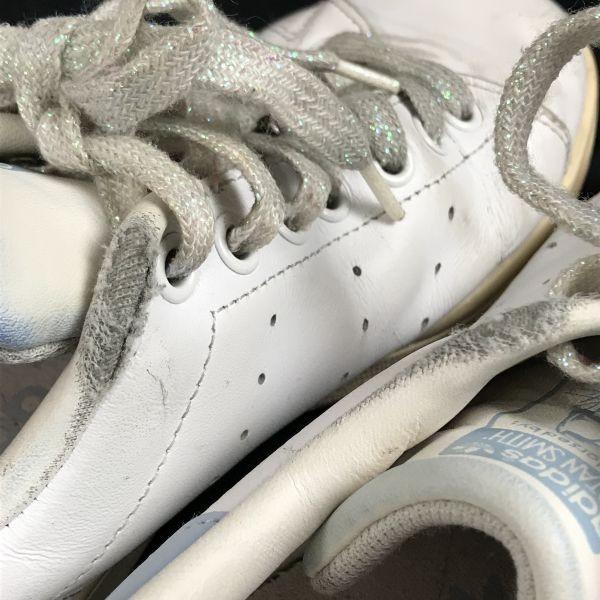 adidas Кеды Stan Smith из кожи с низким вырезом 5.5 23.5 белые мужские(ИСПОЛЬЗОВАЛ)