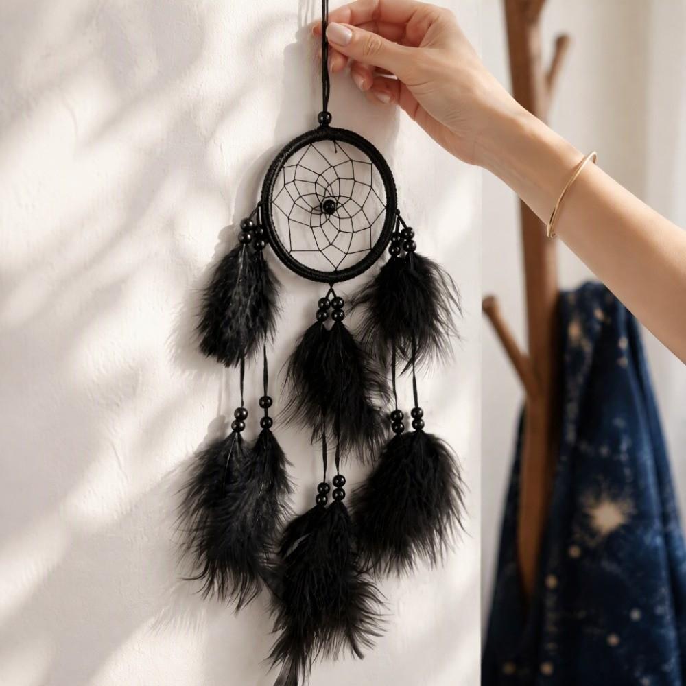 Black Dream Catcher Wall Hanging Design Dreamcatcher Craft Hanging Pendant Ornament Living Room