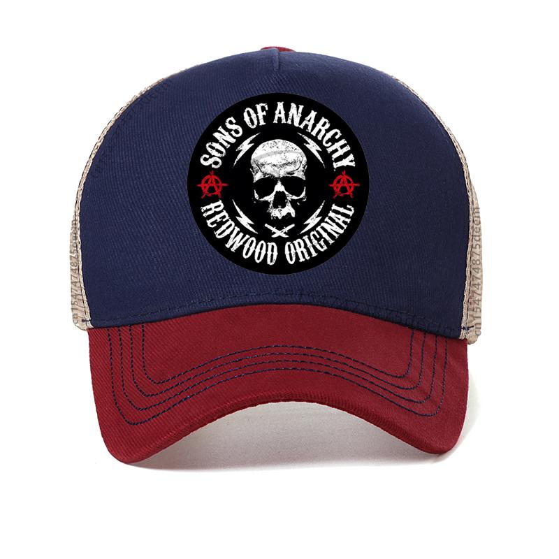 Кепка бейсболка SAMCRO SOA Сыны Анархии Череп Повседневная Snapback Модная череп Высокое качество Гоночная Мотоцикл Спортивная кепка
