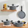 Evita 7 предметов гранитная посуда и сковорода серый