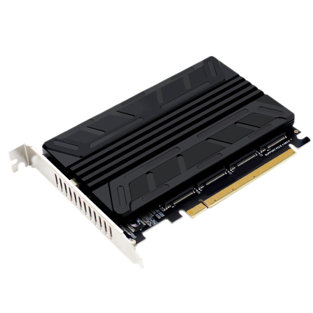M.2 NVMe SSD To PCIE X16M Key Hard Drive Converter Reader 4 Port Convert Adapter Array Expansion Adapter Motherboard
