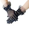 French Elegant Bow Lace Gloves Ladies Short Elastic Mesh Gloves Romantic Wedding Party Sexy Gloves Sunscreen Glove