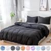 Duvet Cover 2/3 Pieces Set Solid Color Soft Brushed Fabric Single Twin Double Full Queen King 10 Size Comforter Cover Set Bedding Sets 10 Colors