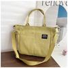 Canvas Bag Women's New Trendy Versatile School Handbag Shopping Large-capacity Make-up Book Bag
