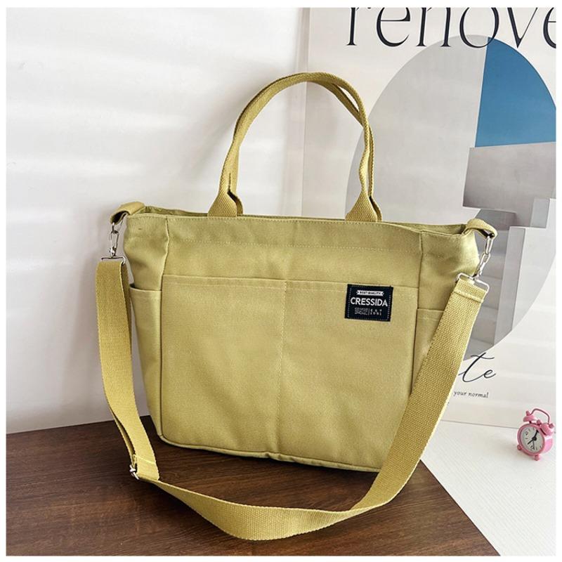 Canvas Bag Women's New Trendy Versatile School Handbag Shopping Large-capacity Make-up Book Bag
