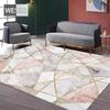 Pink Geometric Marble Carpet Floor Mats for Living Room and Bedroom