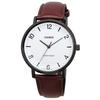 CASIO Cheap White x Brown Leather Watch, Watch, Quartz, Men's, Band, MTP-VT03BL-7B