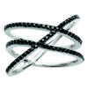 Silver Ring 'Sissi' Black Silver (rhodium) - 15 Mm