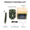 Animal Repeller Solar Powered Outdoor Animal Repeller Motion Activated with USB Charge for Detecting Dogs Cats Raccoons Skunks