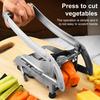 French Fry Cutter Stainless Steel Potato Chip Cutter with No-Slip Suction Base Versatile Vegetable Slicer for Potatoes Carrots Cucumbers