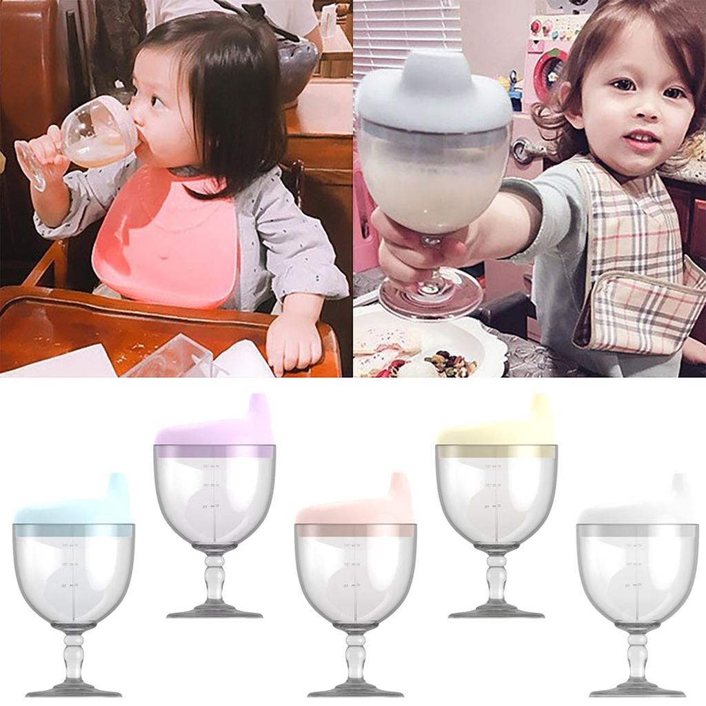 Wiwilys Baby Plastic Goblet, Children's Wine Cup, Juice Cup, Children's Milk Cup, Learning To Drink Cup, Falling Prevention