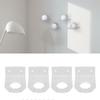 4Pcs Acrylic Baseball Display Stand Transparent Wall Mount Display  Memorabilia Display