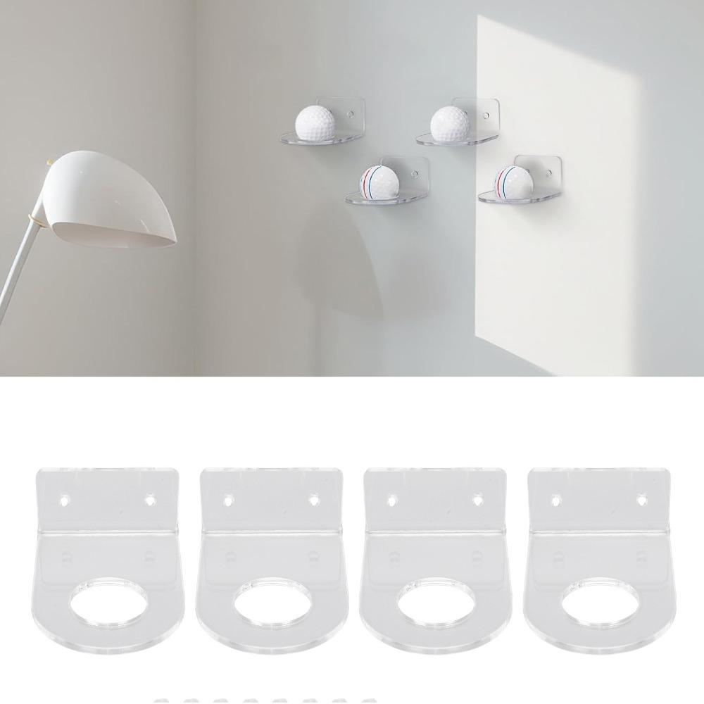 4Pcs Acrylic Baseball Display Stand Transparent Wall Mount Display  Memorabilia Display