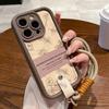 Luxury Camellia Wrist Strap Phone Cases for iPhone 13 11 14 15 Plus 12 16 Pro Max X XR XS 15pro MAX Case Silicone Lanyard Cover