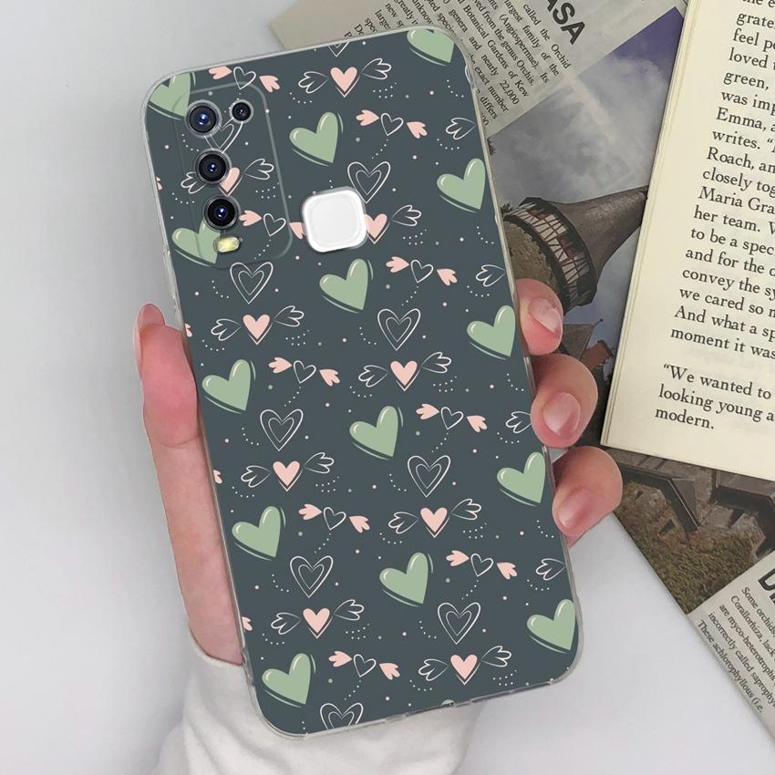 Для Vivo Y50 Y55 Y67 Y73 Y75 Y78 Y91 Y91C Z6 Чехлы для телефонов Милые куклы Медвежьи узоры Прозрачный силикон Защита объектива Противоскользящая накладка Для корпуса Vivo