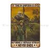 My Time In Uniform Is Over But Being A Vietnam Veteran Never Ends Metal Sign Living Room Customized Designing Tin Sign Poster