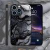 Модный цветной чехол для телефона с мраморным рисунком для iPhone 11 12 13 14 15 16 Pro Max Mini X XR XS 7 8Plus SE2 Ударопрочные чехлы из закаленного стекла