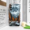 Винтажный Лесной Пейзаж Снежные Горы Чехол для Телефона для Samsung Galaxy A56 A14 A55 A16 A54 A36 A53 A52 A51 A50 Мягкие Чехлы