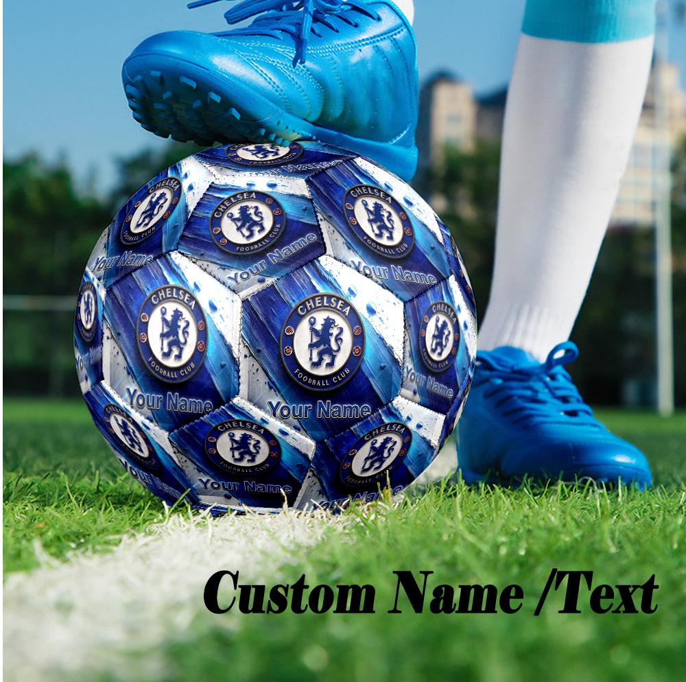 Size 5 Football Custom Name Text, Outdoor Training Soccer BallChelsea FC