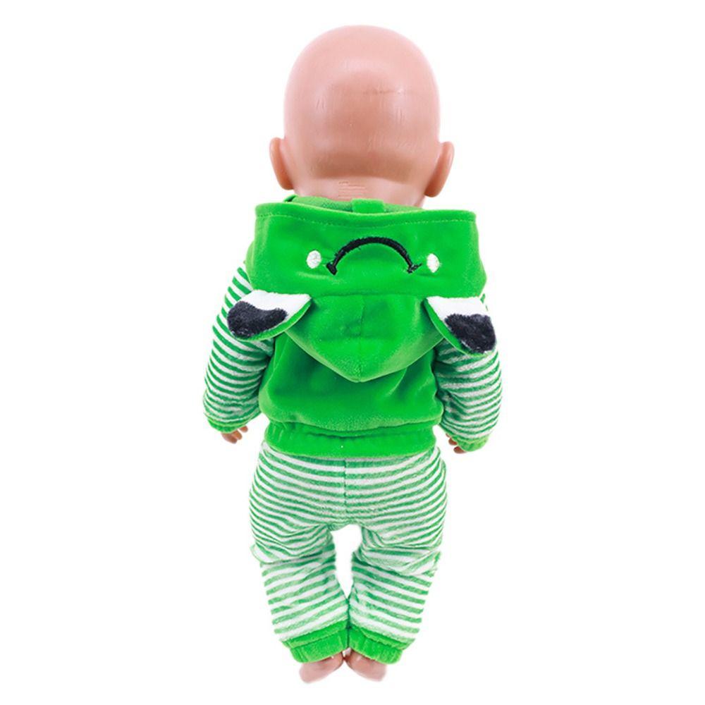 Кукольный домик Аксессуары Переодевание Игра Плюшевое Животное Кролик Лягушка Толстовки Брюки Комплект Кукольная Одежда