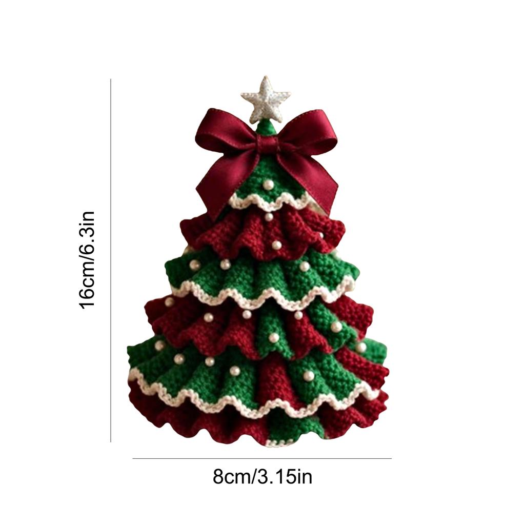 DIY Crochet Christmas Tree Kit DIY Crochet Knitting Material Kit Christmas Crochet Kit Festive Crochet Tree Crafts for Beginners