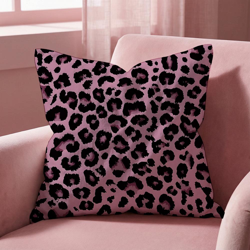 Leopard print pattern Cushion Cover MultiScene Pillow Cover for Home Car Reversible Soft Durable for Daily Use