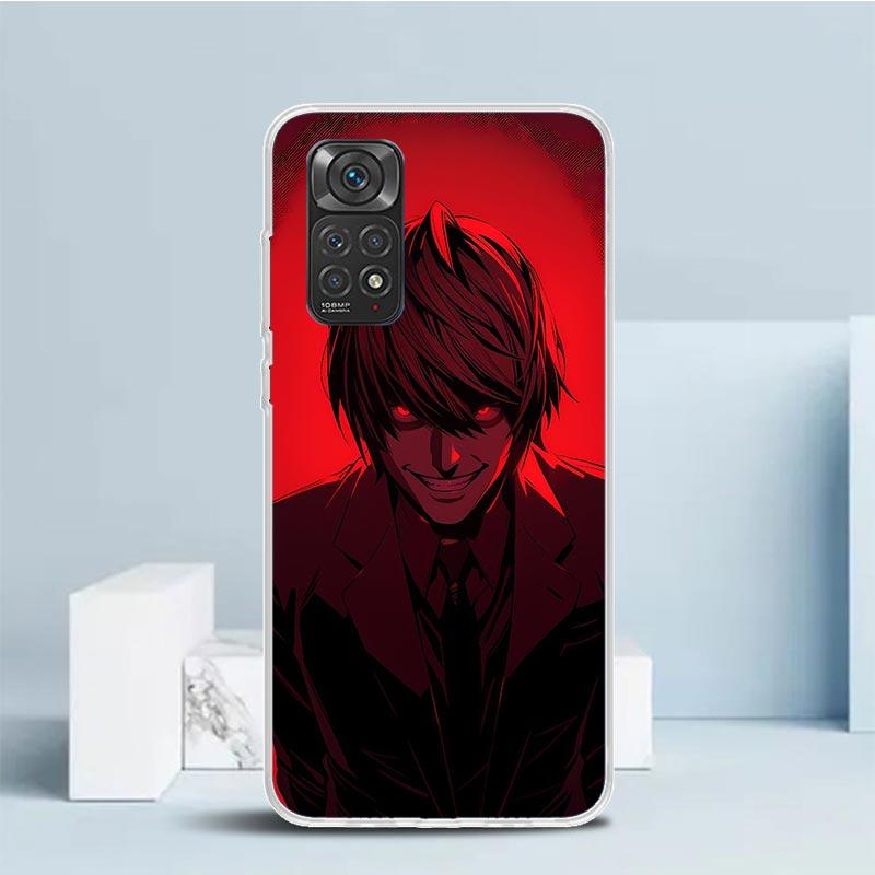 N-Note D-Death Yagami Light Soft Cover for Xiaomi Redmi Note 15 14 13 12 Pro Plus Phone Case 14S 11S 11T 11E 10S 10 4G Pattern S