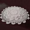 1pc Round Tablecloth Handmade Crochet Lace Cotton Placemat Vintage Hand Tablecloth Home Wedding Table Decoration