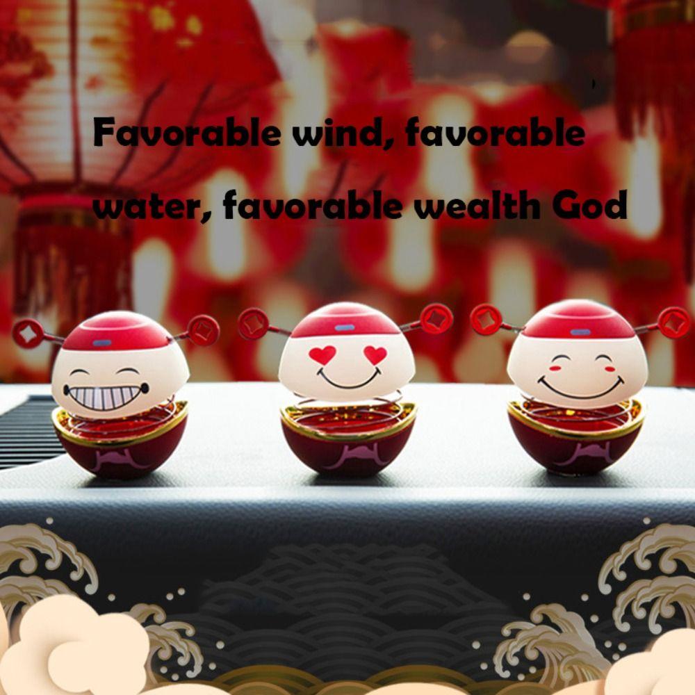 Car Bell Auto Interior Accessory Dopamine Desktop Ornament Creative Nodding Head Ornament  Office