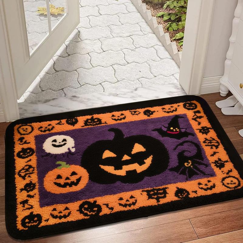 Узор с ведьмой, Придверный коврик, Нескользящий коврик для ног, Душевая комната, Маленький коврик, Впитывающий коврик для ног для спальни, Машинная стирка