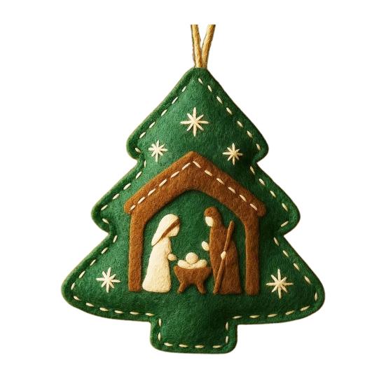 Handmade Felt Christmas Tree Ornament Us 250th Anniversary Felt Ornament Embroidery Xmas Tree Decoration