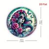 8x8 дюймов 2D плонокй венок-череп скелета с цветами Dia De Los Muertos Настенное украшение Уличное украшение