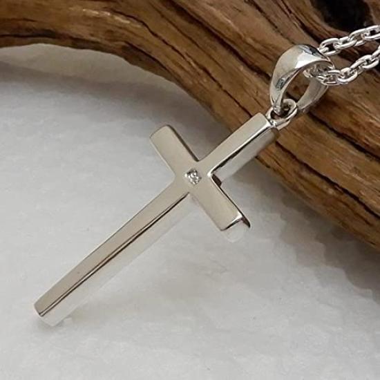 Голова с шипами только Простой, но крутой крест для мужчин Серебро 925 пробы Крест для мужчин Простой Серебряный кулон кулон Популярные аксессуары для