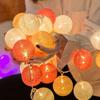 20LED Cotton Thread Wrapped Fairy Light String Cotton Ball Fairy Light Indoor Boudoir Bedside Carpet Decoration Wedding Christmas Holiday Lighting
