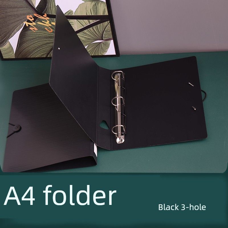 File Bag A4 Folder Storage Clip File Binder 11-Hole Protective Cover Organize Folders 3-Hole Transparent Pocket Students' Office Stationery Supplies
