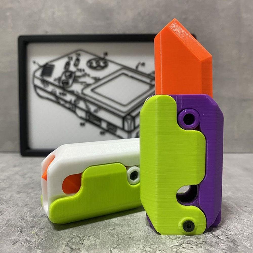 3D гравитационный нож для редиса, декомпрессионная карта, детская маленькая игрушка, расческа для редиса, декомпрессия, мультяшная детская игрушка в подарок, мини-модель