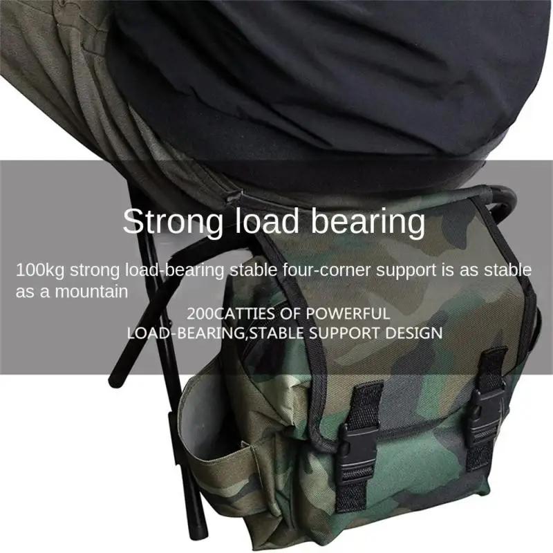 Кемпинговый складной стул Прохладный уличный Легкий Удобный Маленький рыболовный табурет Портативный Туристический Рюкзак Сиденье Походный стул для отдыха на природе